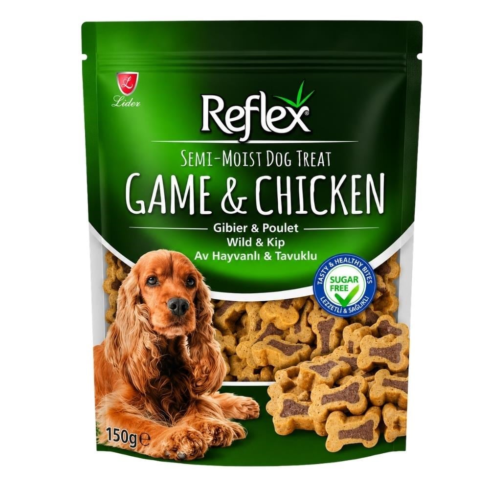 Reflex Av Hayvanlı ve Tavuklu Yarı Yumuşak Köpek Ödül Maması 150 grReflex