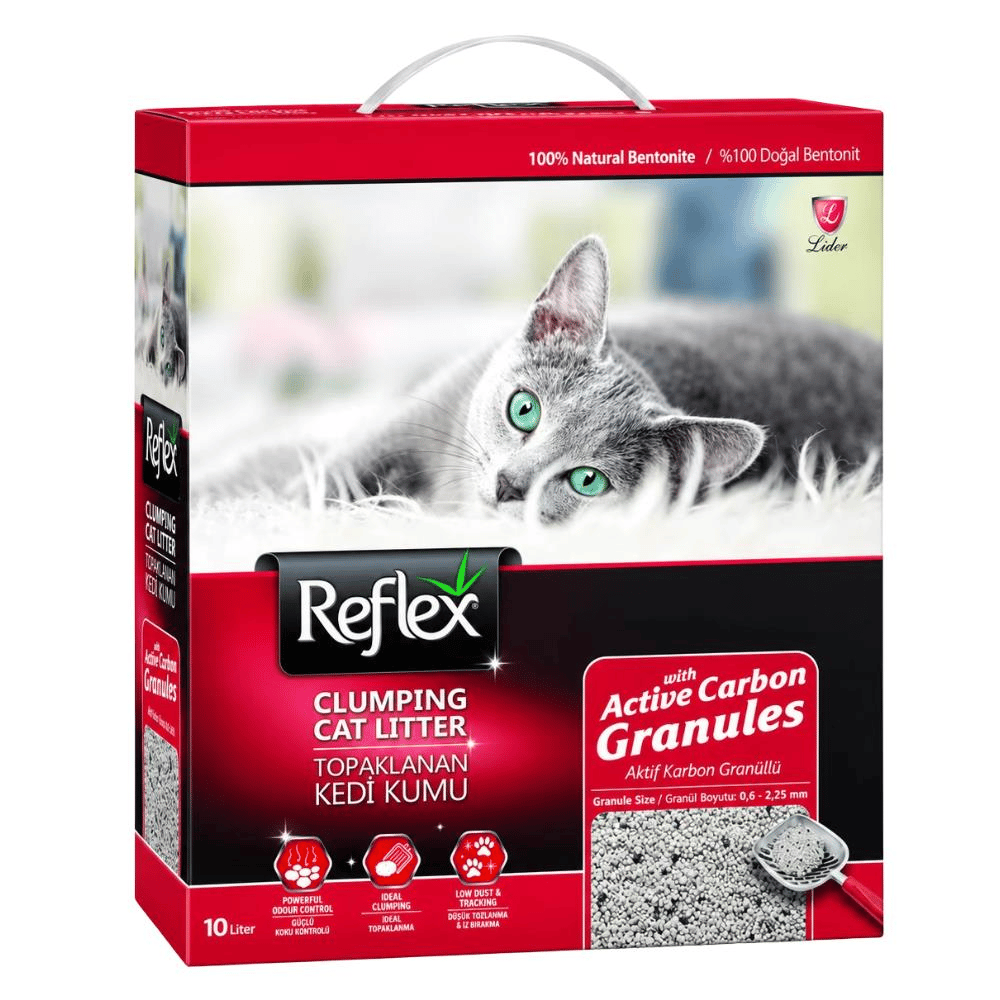 Reflex Granül Aktif Karbonlu Topaklanan Kedi Kumu 10 ltReflex