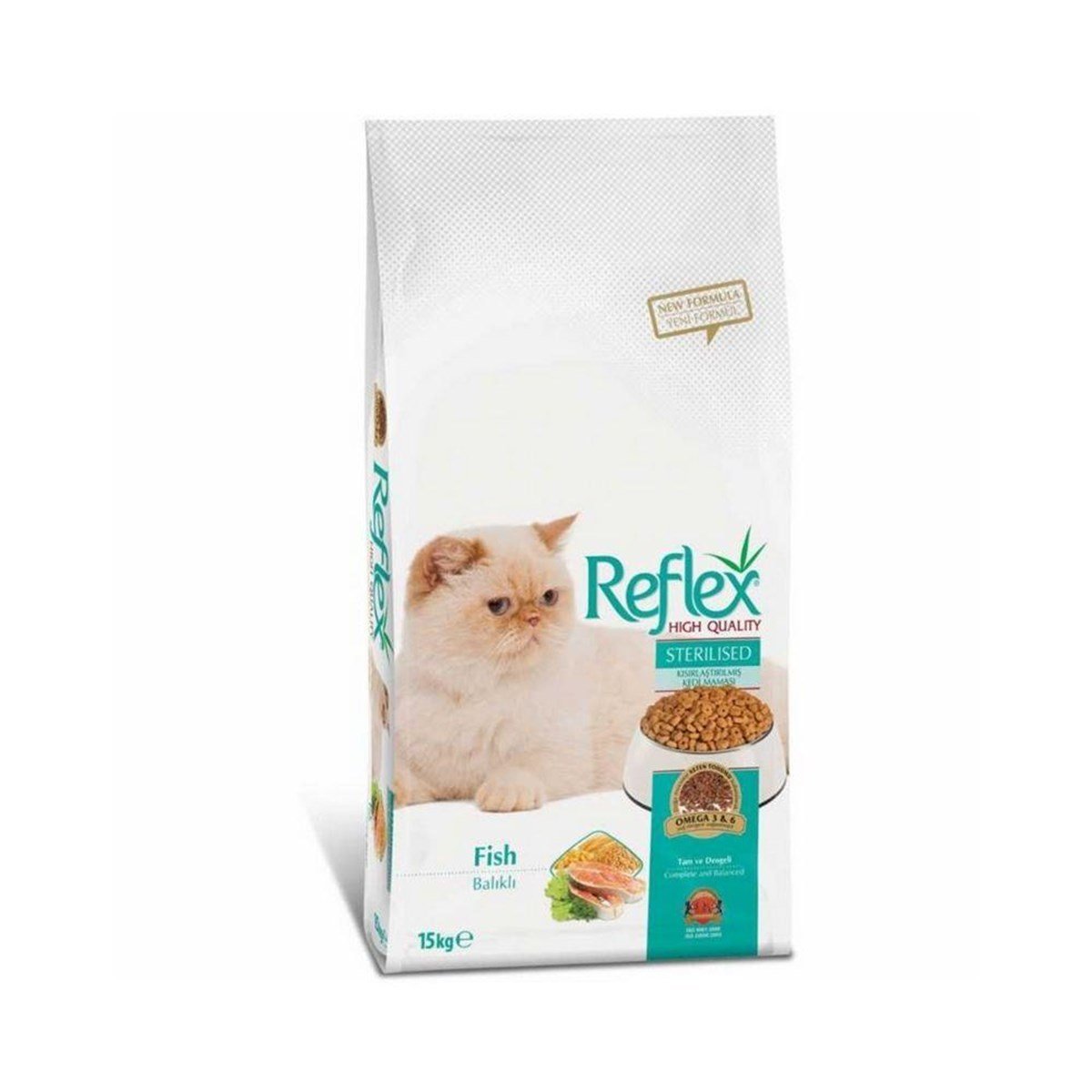 Reflex Kısırlaştırılmış Yetişkin Balıklı Kedi Maması 15 kgReflex
