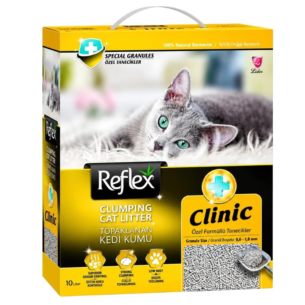 Reflex Klinik Özel Formüllü Topaklanan Kedi Kumu 10 ltReflex