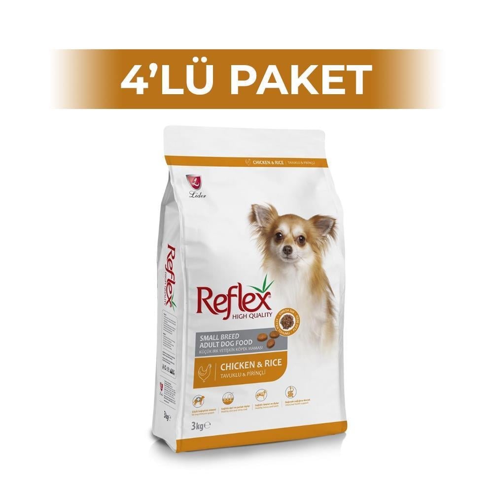 Reflex Küçük Irk Tavuklu Yetişkin Köpek Maması 3 kg 4 AdetReflex