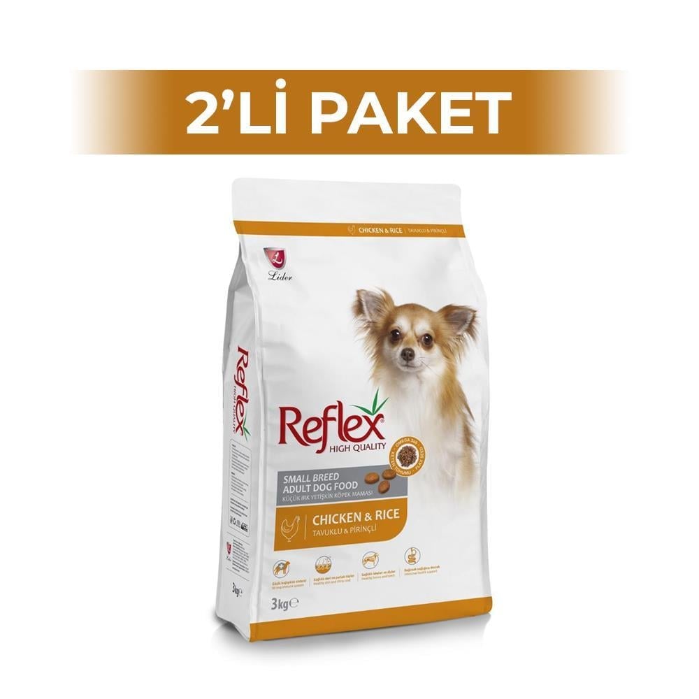 Reflex Küçük Irk Tavuklu Yetişkin Köpek Maması 3 kg 2 AdetReflex