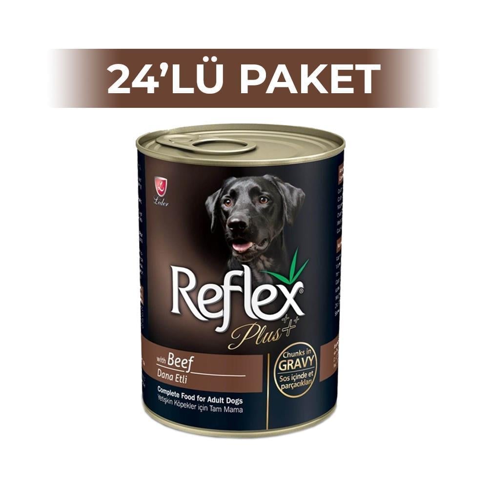 Reflex Plus Biftekli Parça Etli Köpek Konservesi 400 gr 24 AdetReflex Plus