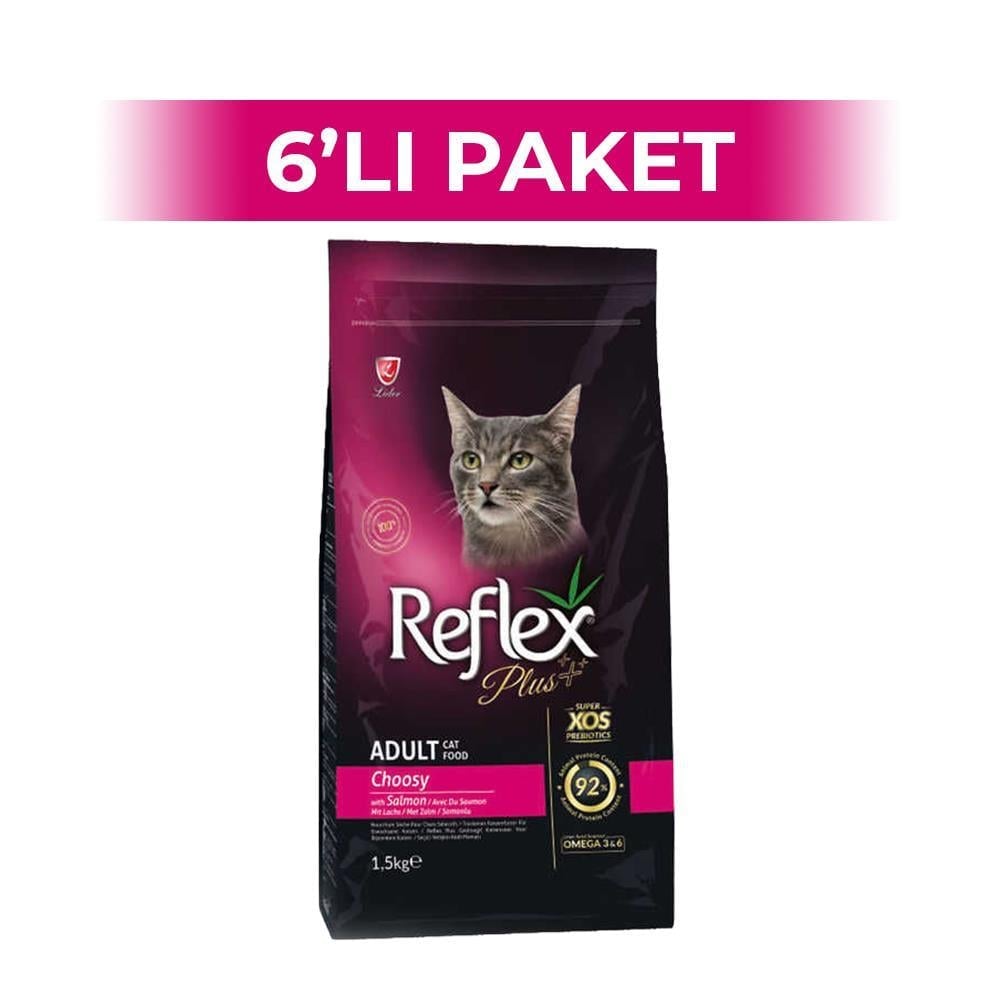 Reflex Plus Choosy Somonlu Seçici Kedi Maması 1,5 kg 6 AdetReflex Plus