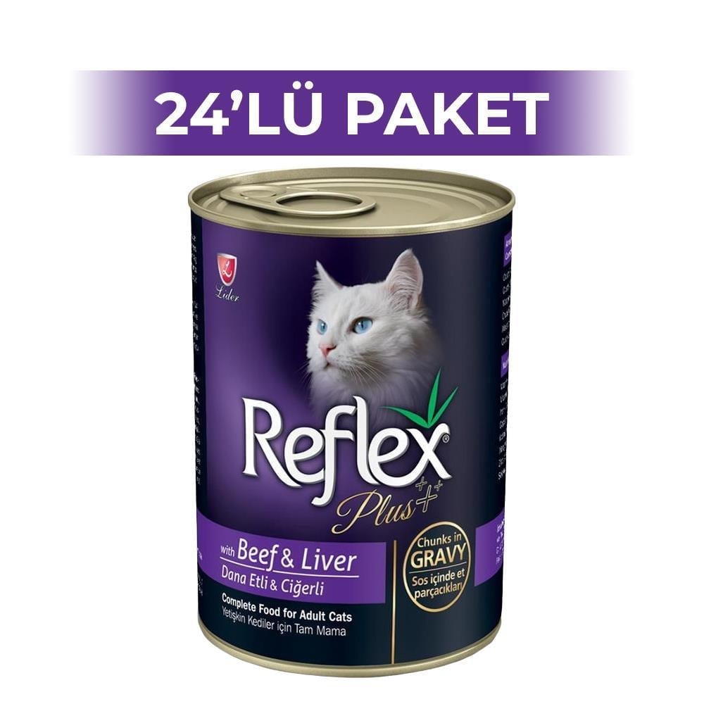 Reflex Plus Dana Ciğerli Kedi Konservesi 400 gr 24 AdetReflex Plus