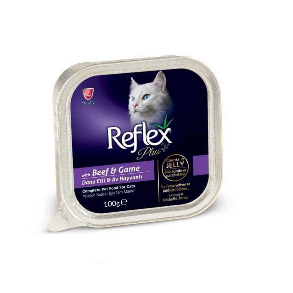 Reflex Plus Dana Eti Av Hayvanlı Kedi Konservesi 100 grReflex Plus