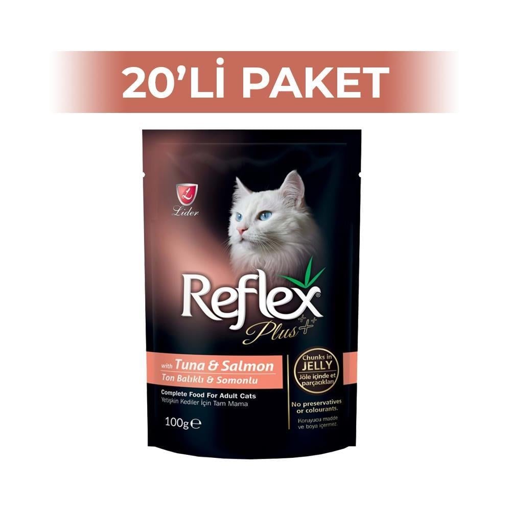 Reflex Plus Gravy Ton Balıklı ve Somonlu Kedi Konservesi 100 gr 20 AdetReflex Plus