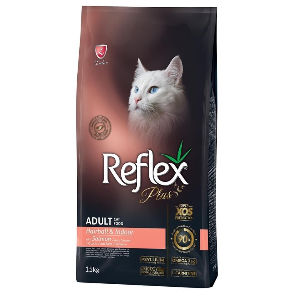 Reflex Plus Hairball Somonlu Yetişkin Kedi Maması 15 kgReflex Plus