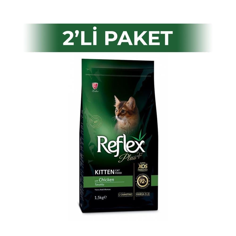 Reflex Plus Kitten Tavuklu Yavru Kedi Maması 1,5 kg 2 AdetReflex Plus