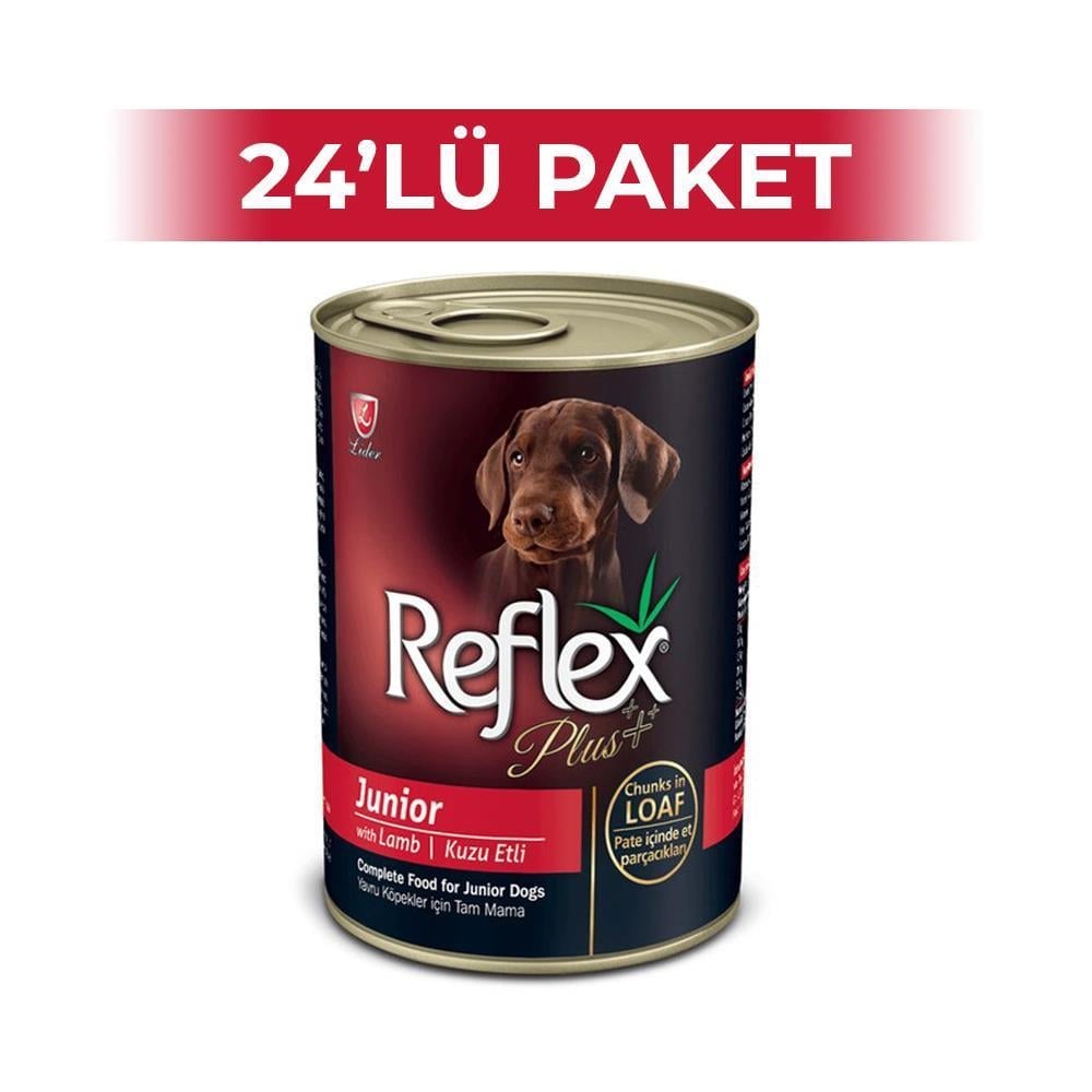 Reflex Plus Kuzu Etli Yavru Köpek Konservesi 400 gr 24 AdetReflex Plus