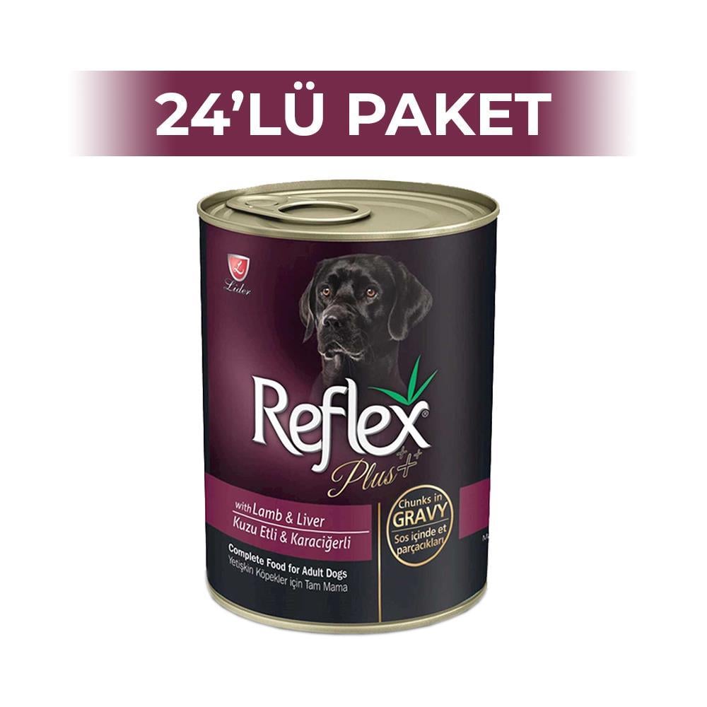 Reflex Plus Kuzulu Karaciğerli Köpek Konservesi 400 gr x 24 AdetReflex