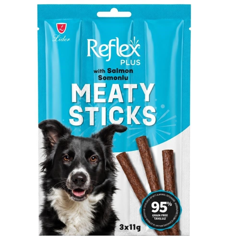 Reflex Plus Meaty Sticks Somonlu Köpek Ödül Çubuğu 11 gr 3'lüReflex