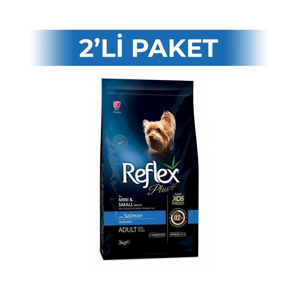 Reflex Plus Mini ve Küçük Irk Somonlu Yetişkin Köpek Maması 3 kg 2 AdetReflex Plus
