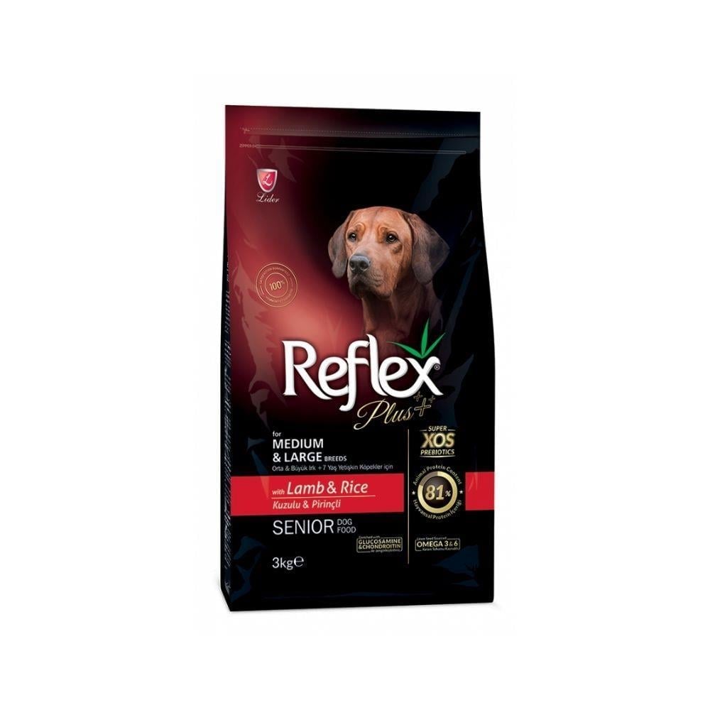 Reflex Plus Orta ve Büyük Irk Kuzulu +7 Yaşlı Köpek Maması 3 kgReflex Plus