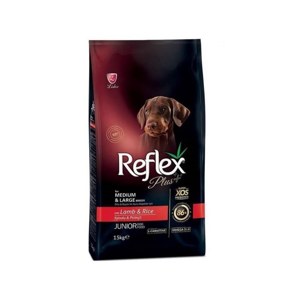 Reflex Plus Orta ve Büyük Irk Kuzulu Pirinçli Yavru Köpek Maması 15 KgReflex Plus