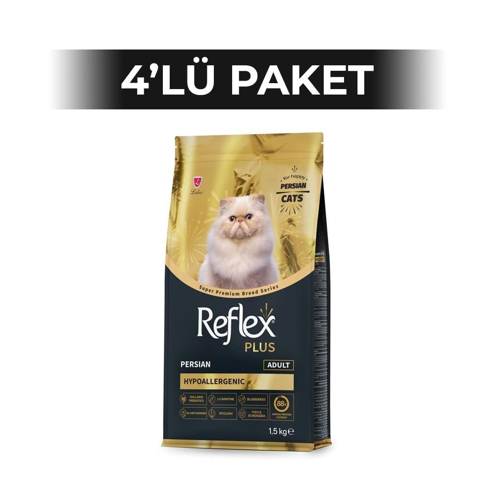 Reflex Plus Persian Tavuklu Yetişkin Kedi Maması 1,5 kg 4 AdetReflex Plus