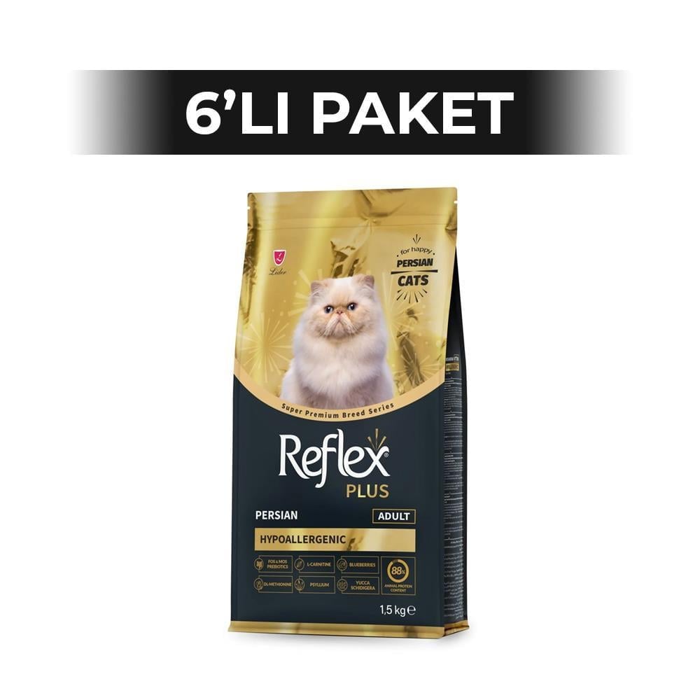 Reflex Plus Persian Tavuklu Yetişkin Kedi Maması 1,5 kg 6 AdetReflex Plus