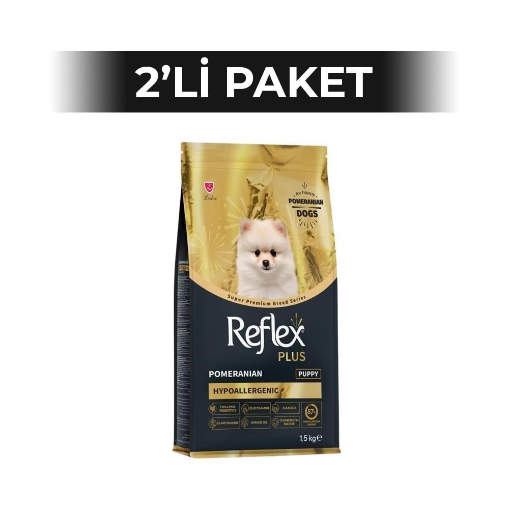 Reflex Plus Pomeranian Hypoallergenic Tavuklu Yavru Köpek Maması 1,5 kg 2 AdetReflex Plus
