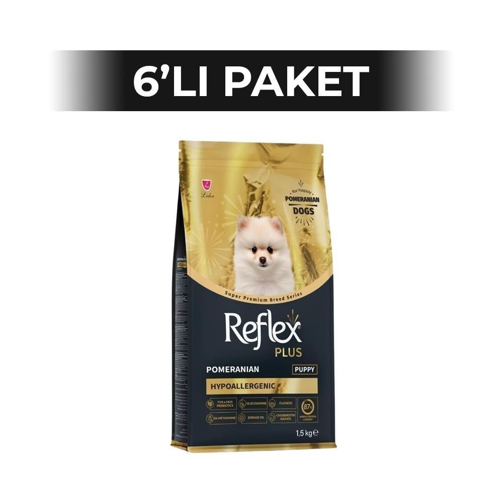 Reflex Plus Pomeranian Hypoallergenic Tavuklu Yavru Köpek Maması 1,5 kg 6 AdetReflex Plus