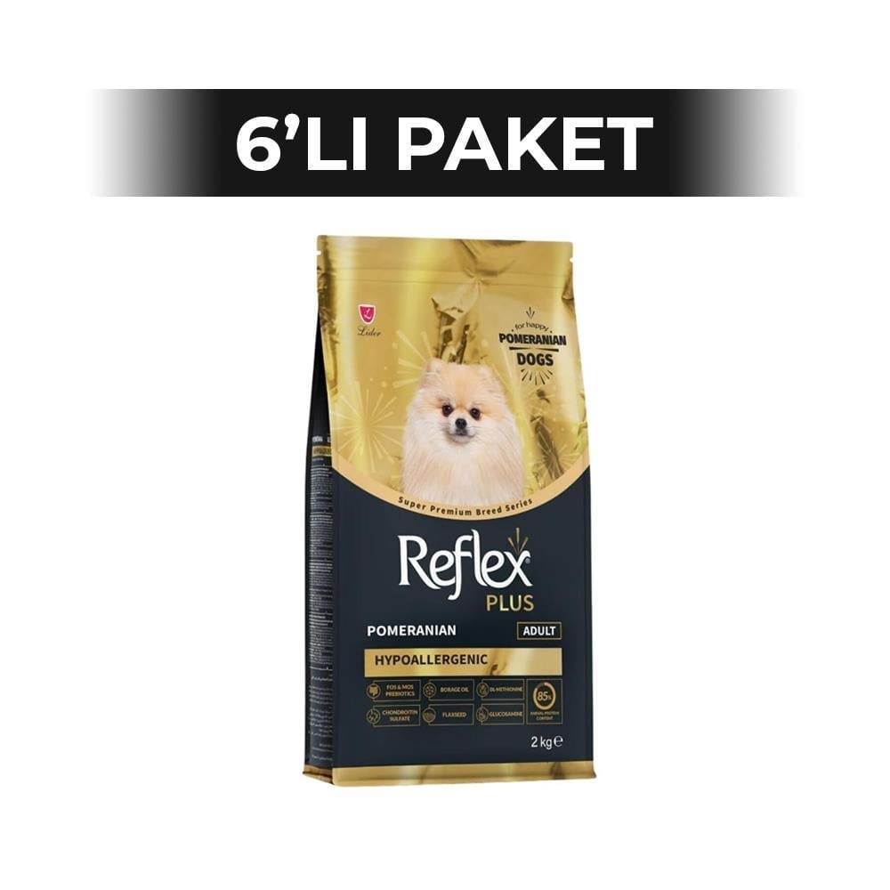 Reflex Plus Pomeranian Hypoallergenic Tavuklu Yetişkin Köpek Maması 2 kg 6 AdetReflex Plus