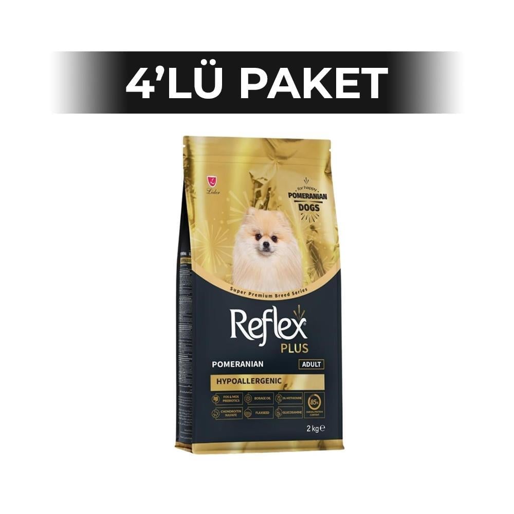 Reflex Plus Pomeranian Hypoallergenic Tavuklu Yetişkin Köpek Maması 2 kg 4 AdetReflex Plus
