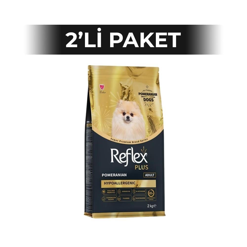 Reflex Plus Pomeranian Hypoallergenic Tavuklu Yetişkin Köpek Maması 2 kg 2 AdetReflex Plus