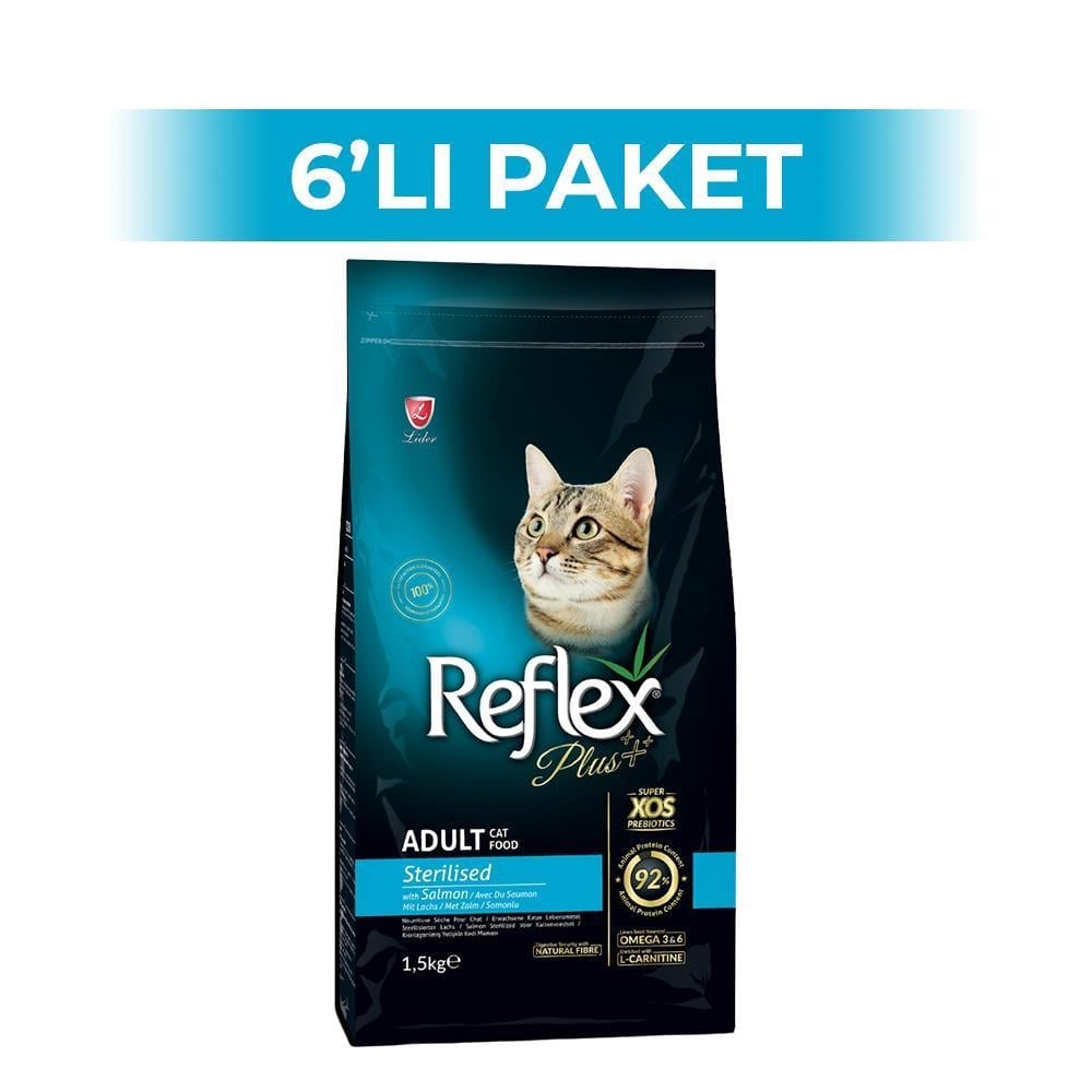 Reflex Plus Somonlu Kısırlaştırılmış Kedi Maması 1,5 kg 6 AdetReflex Plus