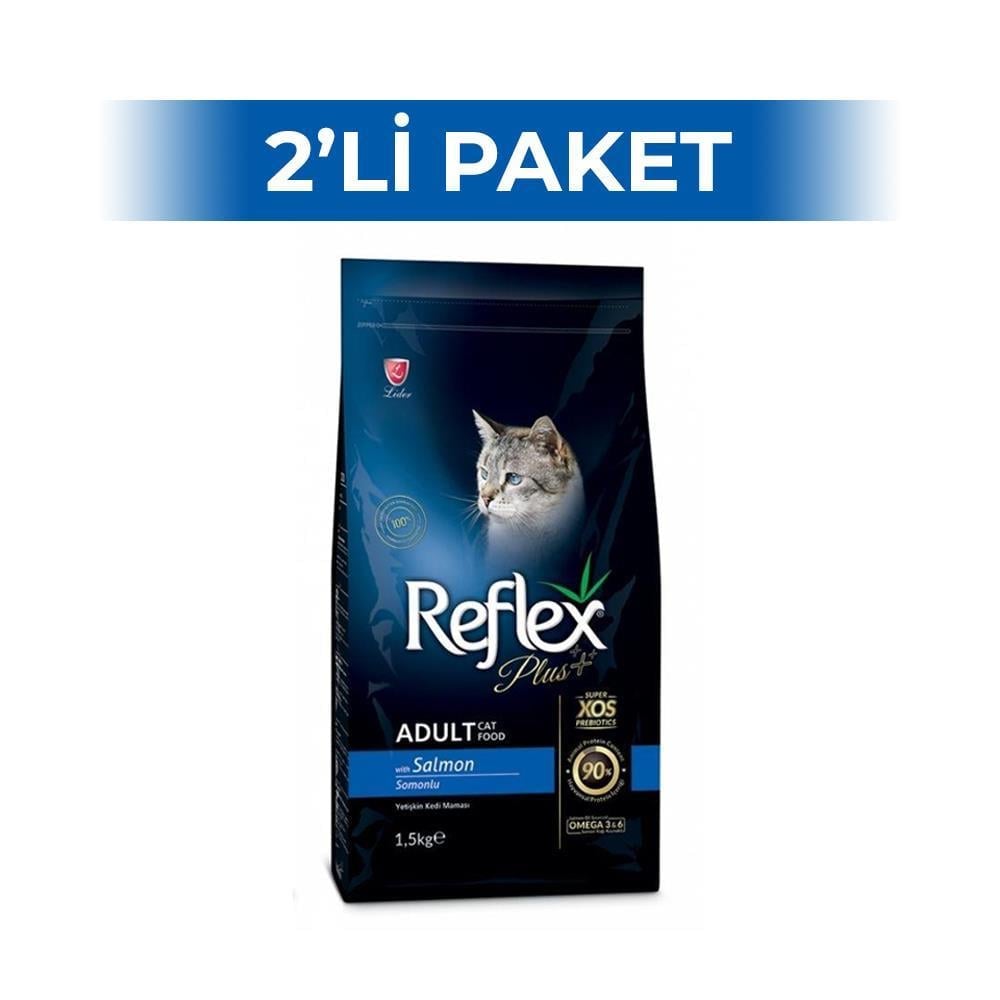 Reflex Plus Somonlu Yetişkin Kedi Maması 1,5 kg 2 AdetReflex Plus