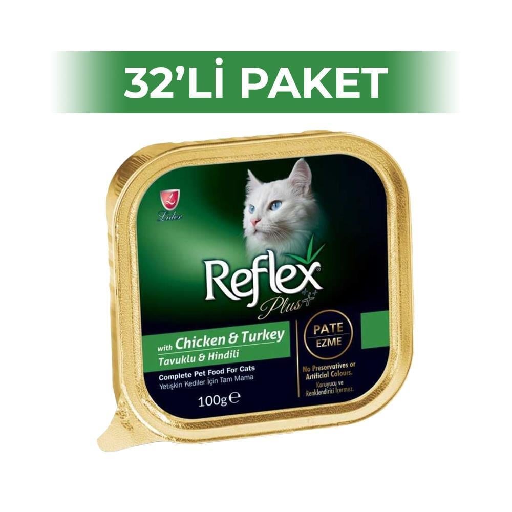 Reflex Plus Tavuklu Hindili Kedi Konservesi 100 gr 32 AdetReflex Plus