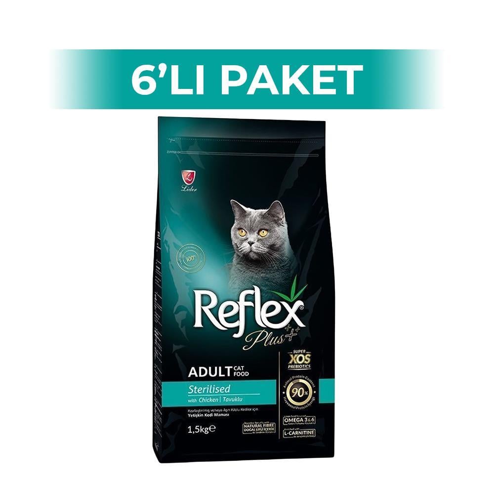 Reflex Plus Tavuklu Kısırlaştırılmış Kedi Maması 1,5 kg 6 AdetReflex Plus