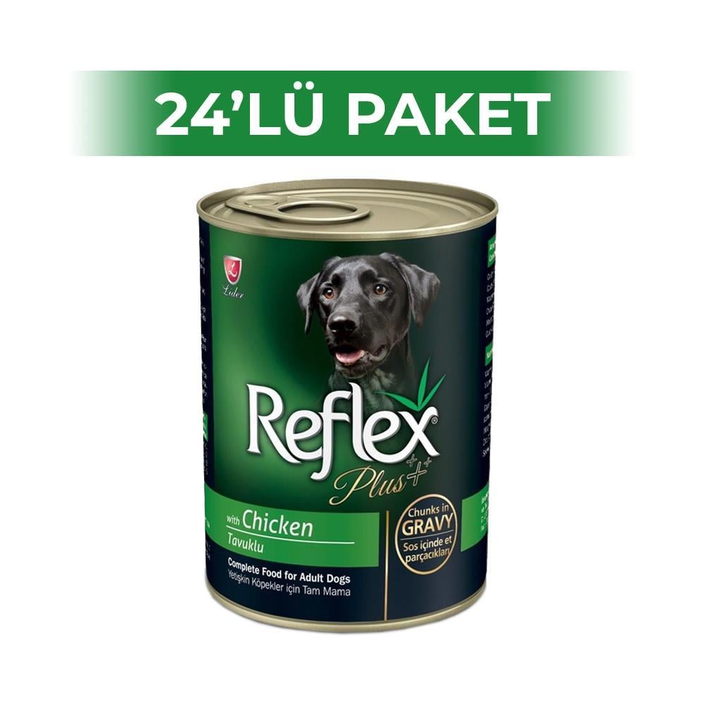 Reflex Plus Tavuklu Parça Etli Köpek Konservesi 400 gr 24 AdetReflex Plus