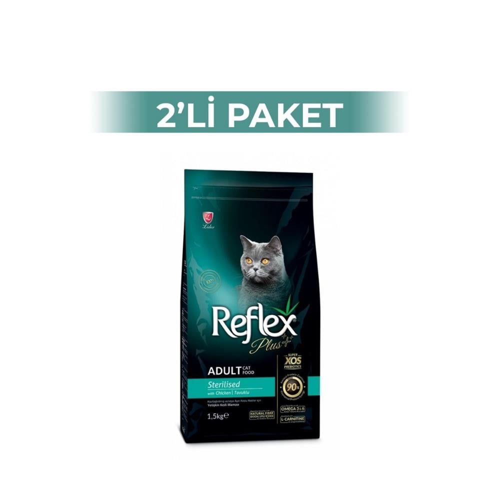 Reflex Plus Tavuklu Yetişkin Kısırlaştırılmış Kedi Maması 1,5 kg 2 AdetReflex Plus