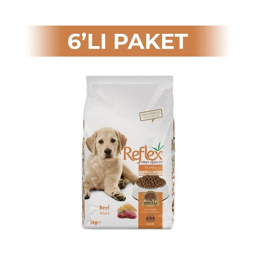 Reflex Puppy Biftekli Yavru Köpek Maması 3 kg 6 AdetReflex