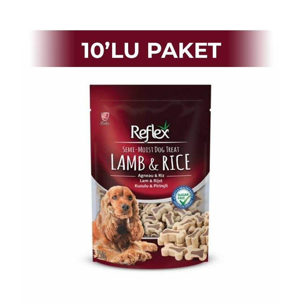 Reflex Semi-Moist Kuzu Etli ve Pirinçli Köpek Ödül Maması 150 gr 10 AdetReflex