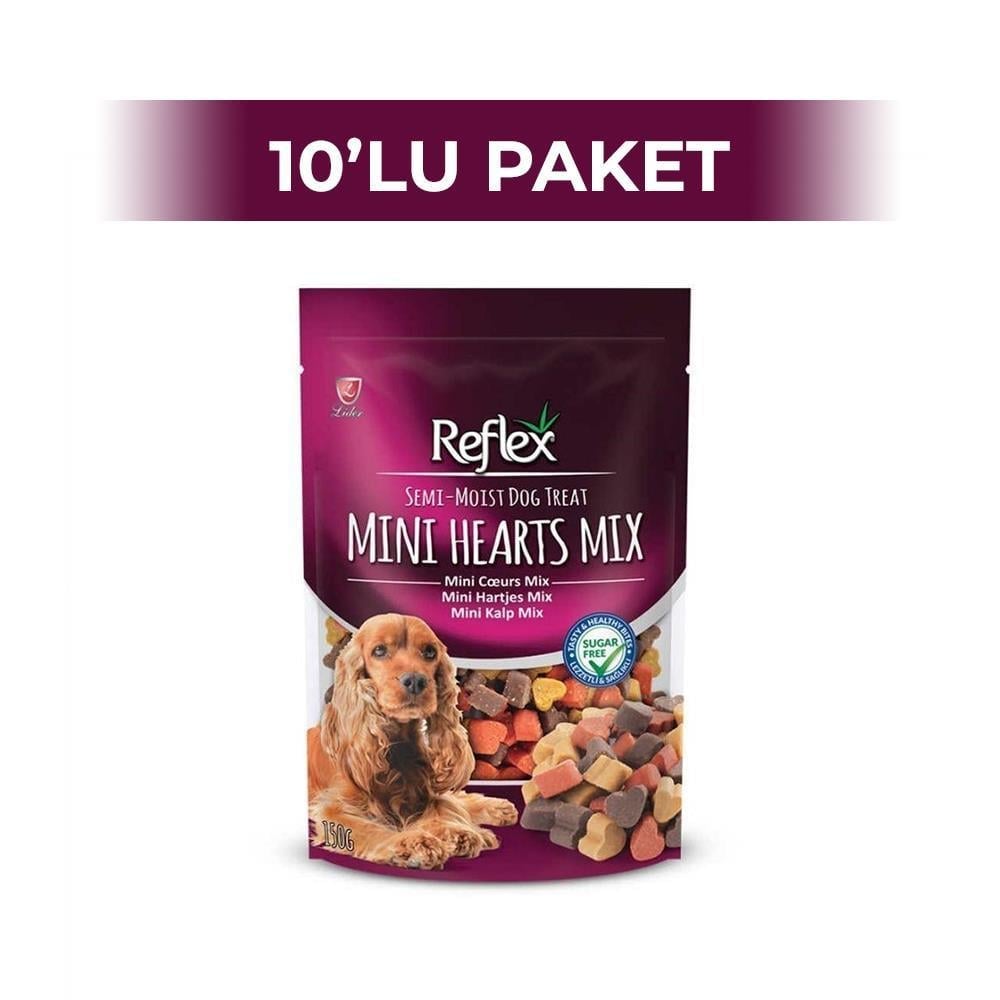 Reflex Semi-Moist Mini Kalp Mix Köpek Ödül Maması 150 gr 10 AdetReflex