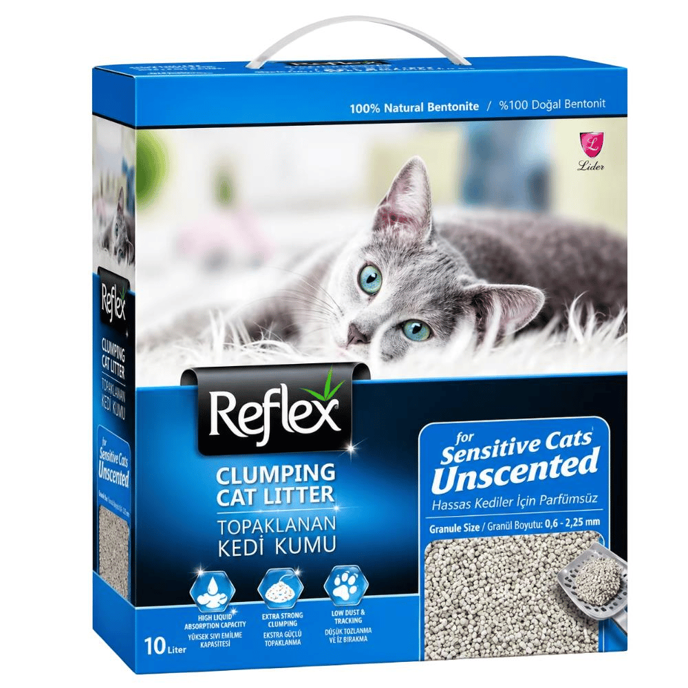 Reflex Sensitive Kokusuz Topaklanan Kedi Kumu 10 ltReflex