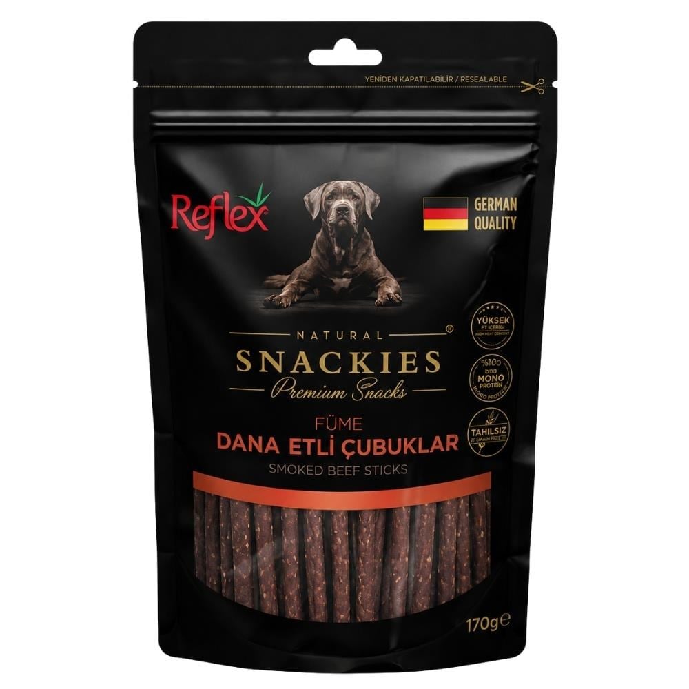 Reflex Snackies Natural Füme Dana Etli Tahılsız Köpek Ödül Maması 170 grReflex