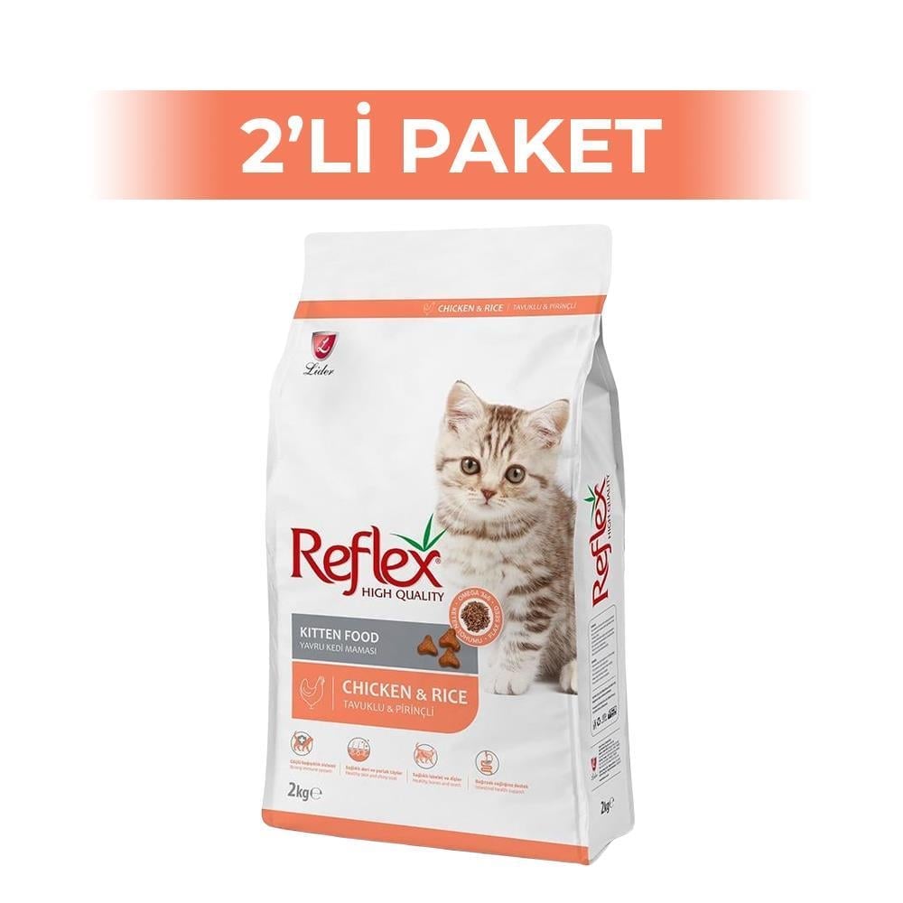 Reflex Tavuklu Yavru Kedi Maması 2 kg 2 AdetReflex