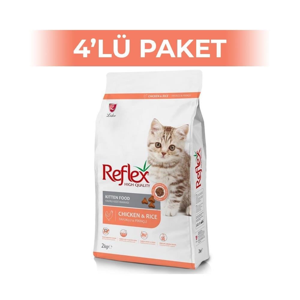 Reflex Tavuklu Yavru Kedi Maması 2 kg 4 AdetReflex
