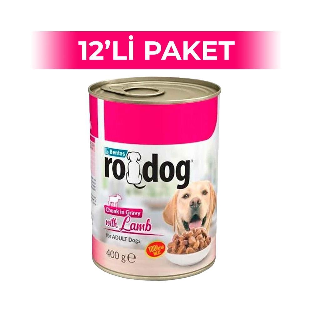 RoDog Kuzu Etli Yetişkin Konserve Köpek Maması 400 gr 12 AdetRoDog