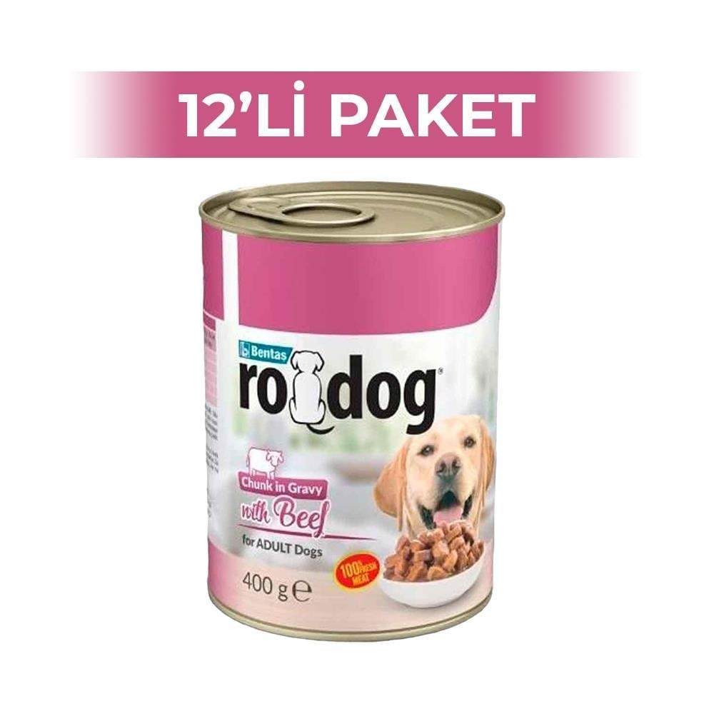 RoDog Sığır Etli Yetişkin Köpek Konservesi 400 gr 12 AdetRoDog