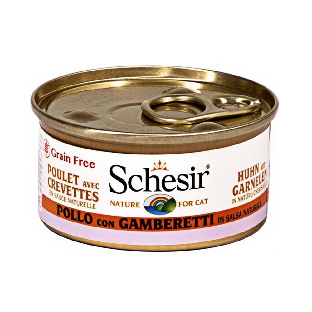 Schesir Soslu Tavuk ve Karidesli Yaş Kedi Konservesi 70 grSchesir