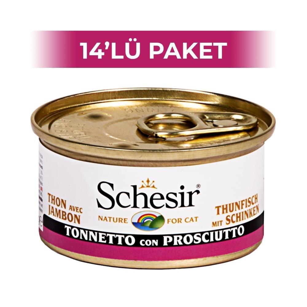 Schesir Ton Balıklı ve Jambonlu Kedi Konservesi 85 gr 14 AdetSchesir