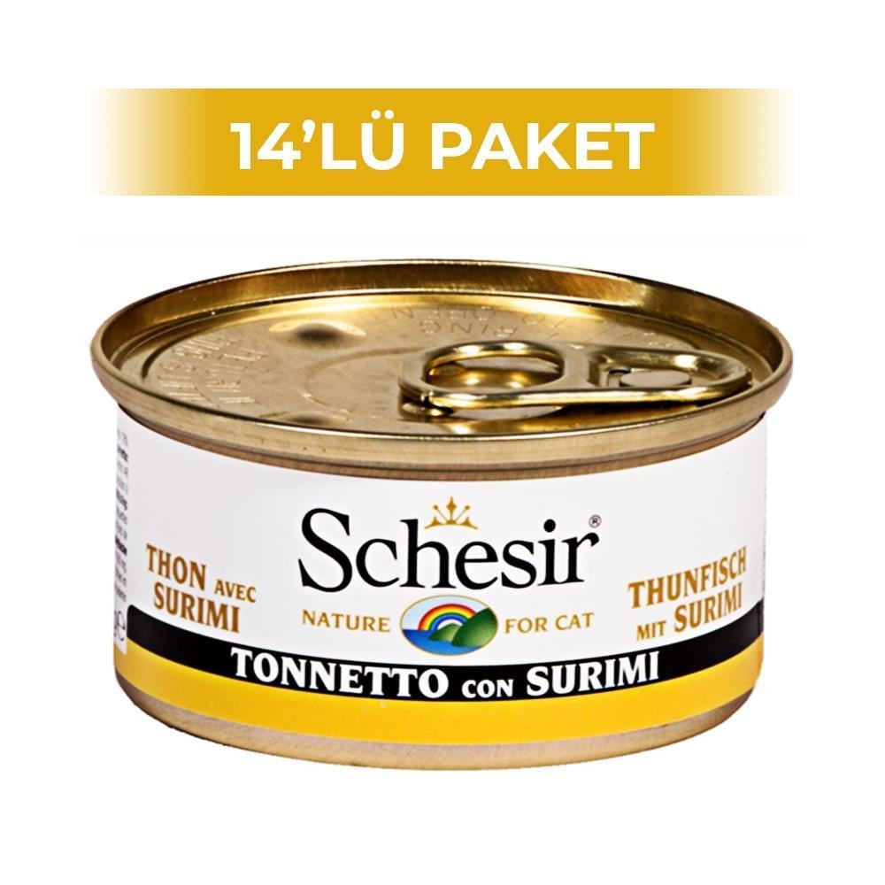 Schesir Ton Balıklı ve Yengeçli Kedi Konservesi 85 gr 14 AdetSchesir