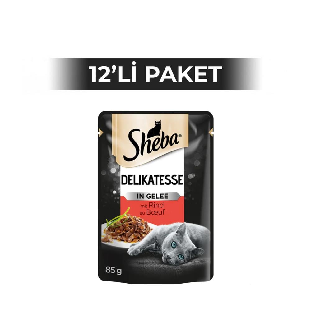 Sheba Pouch Sığır Etli Yetişkin Kedi Konservesi 85gr x 12 AdetSheba