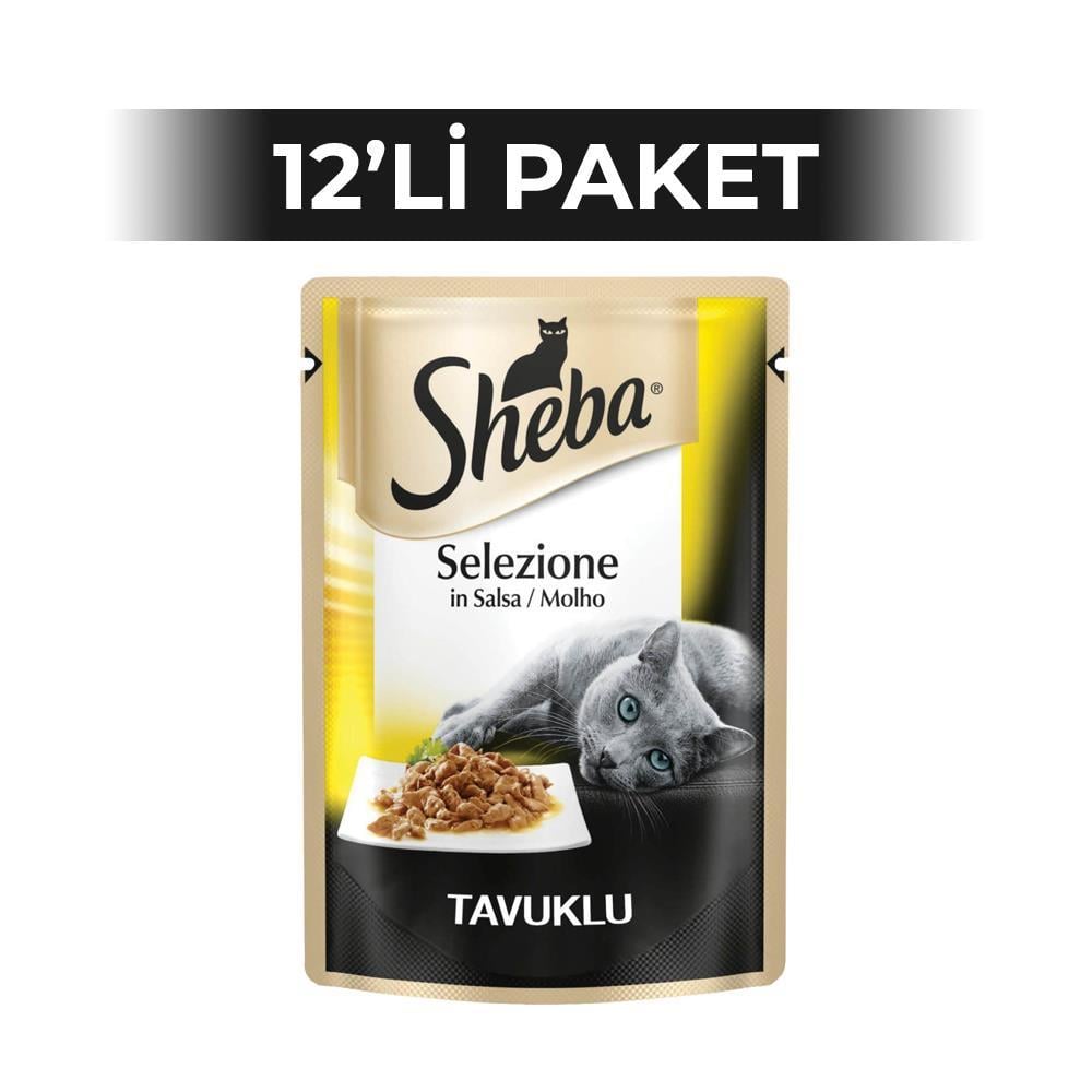Sheba Pouch Tavuklu Yetişkin Kedi Konservesi 85 gr x 12 AdetSheba