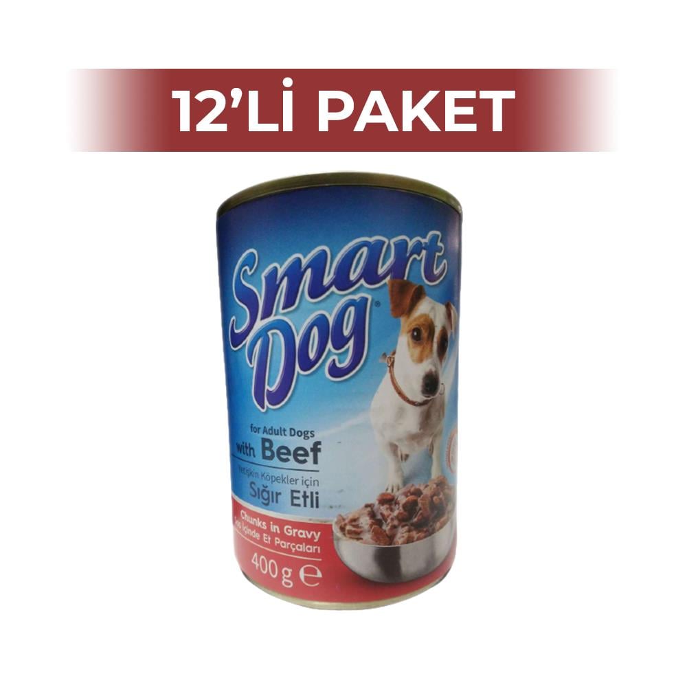 Smart Dog Sığır Etli Yetişkin Köpek Maması 400 gr 12 AdetDiğer