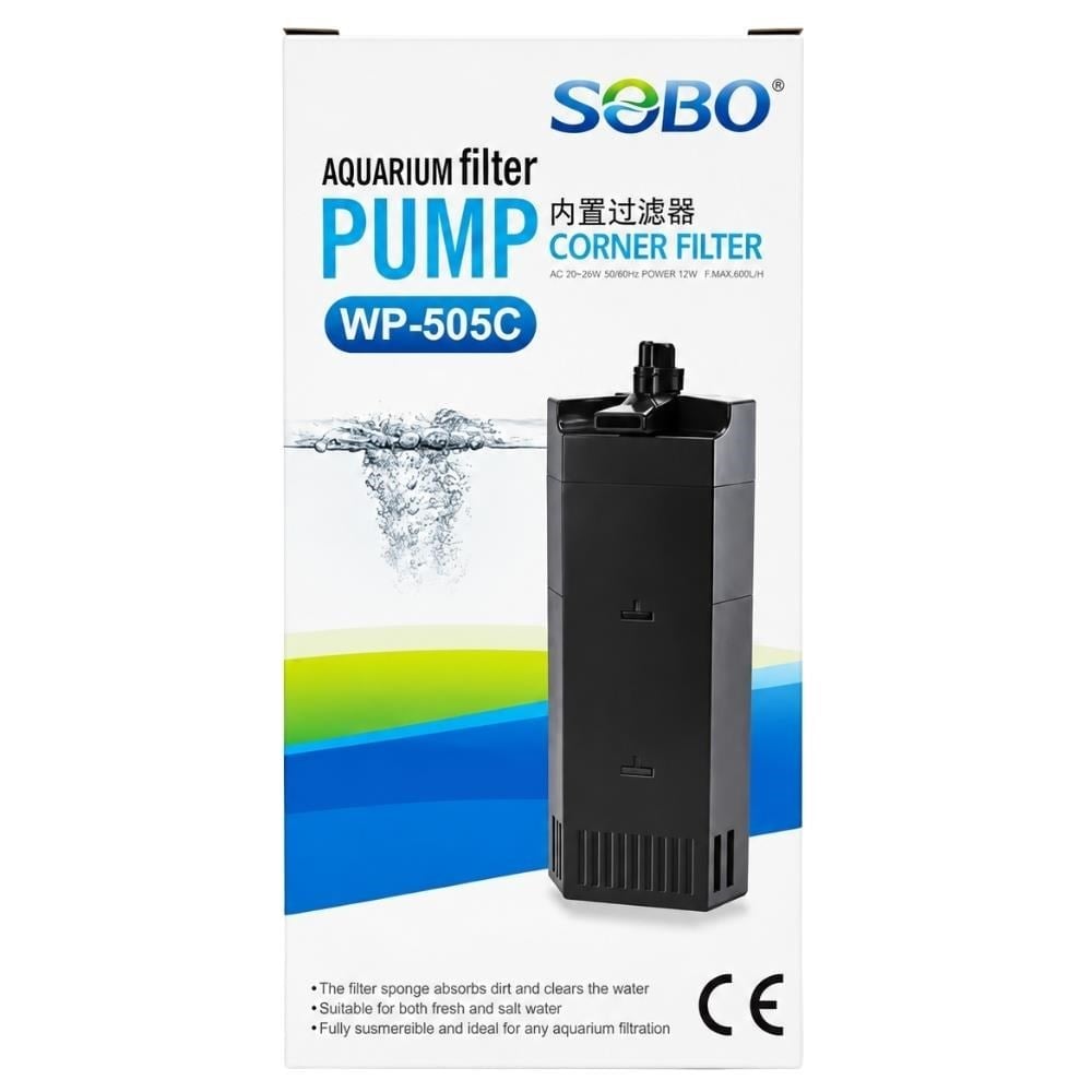 Sobo Akvaryum Köşe İç Filtresi 500 litre/saat 5 WattSOBO