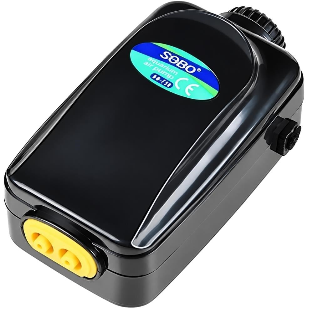 Sobo Çift Çıkışlı Akvaryum Hava Motoru 3,5 Watt 2 x 3,4 litre/dakikaSOBO