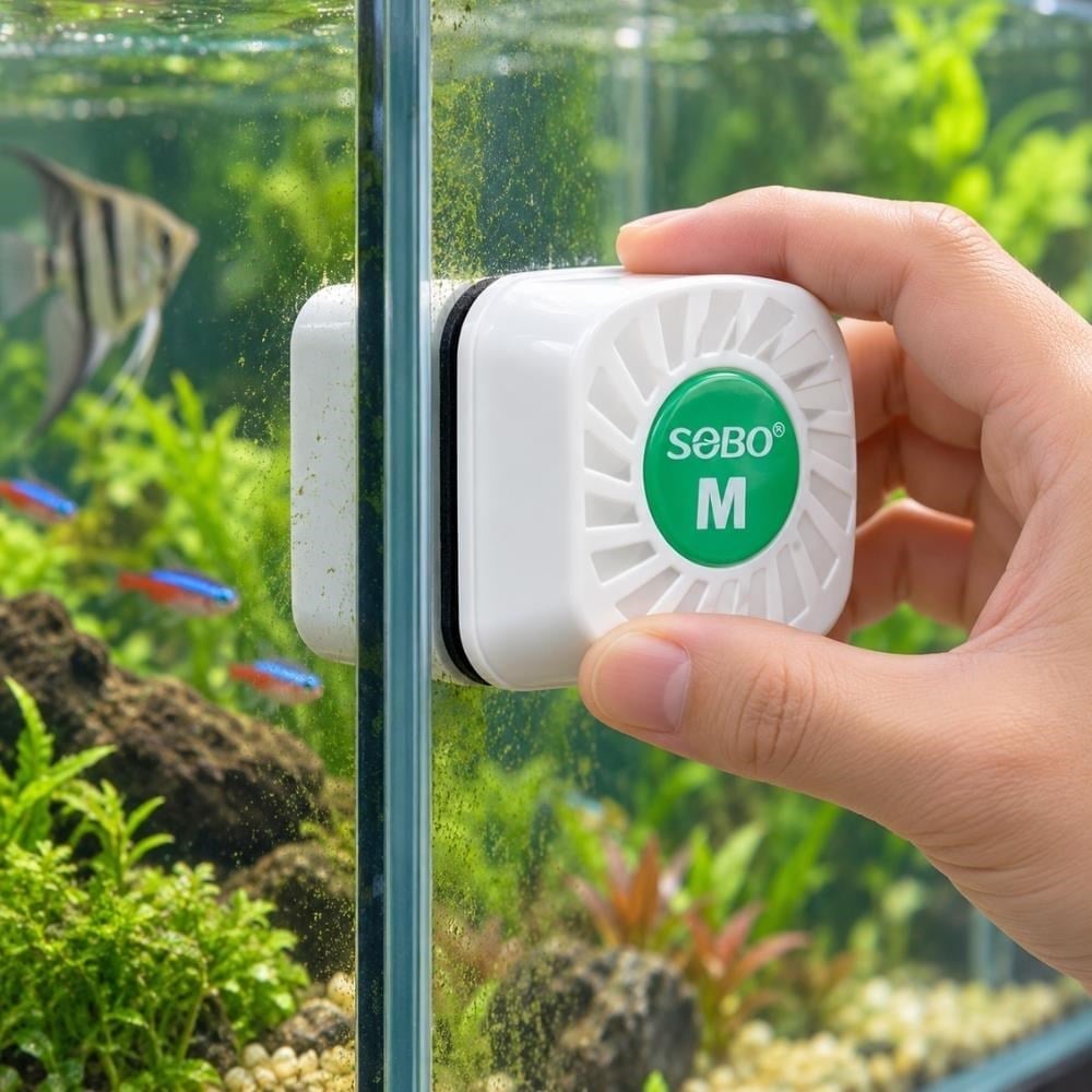 Sobo Nano M Jiletli Batmayan Mıknatıslı Akvaryum Cam Sileceği 2-8 mmSOBO